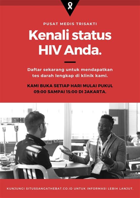 Contoh Poster Hivaids Yang Dapat Dicetak Gratis Canva