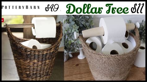 Dollar Tree Toilet Paper Storage Pottery Barn Dupe Youtube
