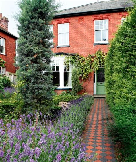 Edwardian Red Brick House Suffolk England Front Garden Path Front