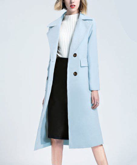 Msquared Blue Peacoat Women Zulily Coat Duster Coat Clothes