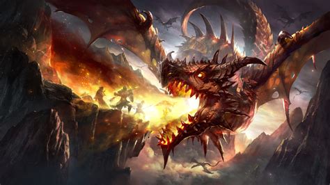 Make your castle a medieval home! Fantasy Dragon Is Breathing Fire HD Dreamy Wallpapers | HD ...