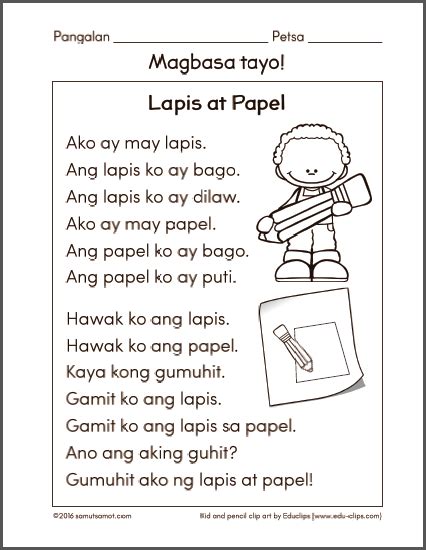 Magbasa Tayo Ang Larawan Ni Tina Samut Samot 1st Grade Reading Learn