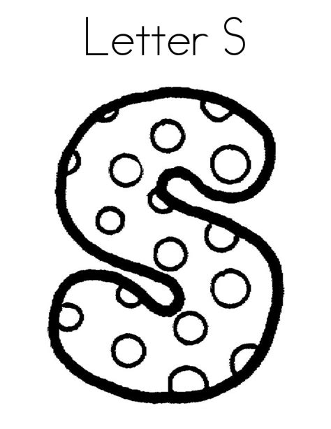 Letter S coloring pages to download and print for free