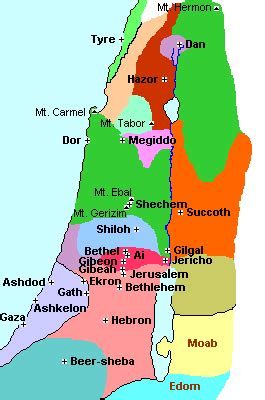 Map Of Tribes Of Israel The World Map