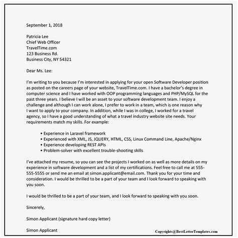 Motivation Letter For A Job Application Example Best Letter Templates