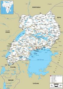 Uganda Map Political Worldometer