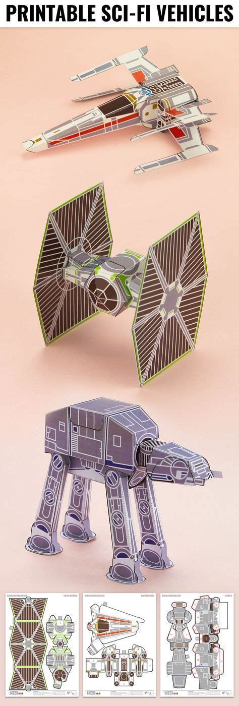 Printable Sci Fi Models Star Wars Diy Star Wars Origami Star Wars