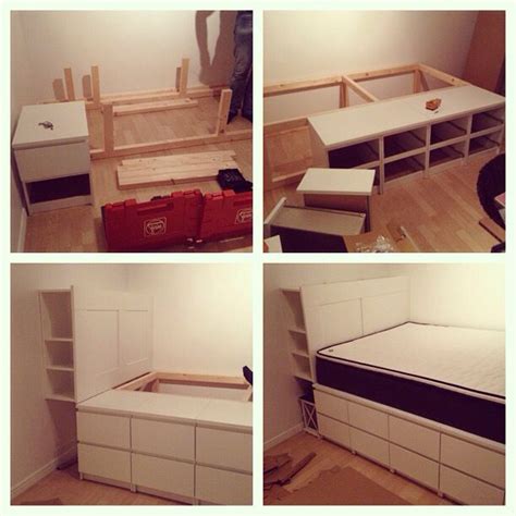 How To Build A Bed With Ikea Malm Dressers Ikea Ikeahack Malm