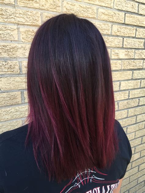 Dark Violet Red Color Melt More Purple Burgundy Hair Color Maroon Hair