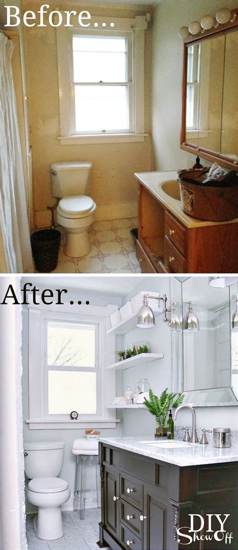 Tiny Bath Makeovers Lots Of Tips Tutorials And Before And Afters