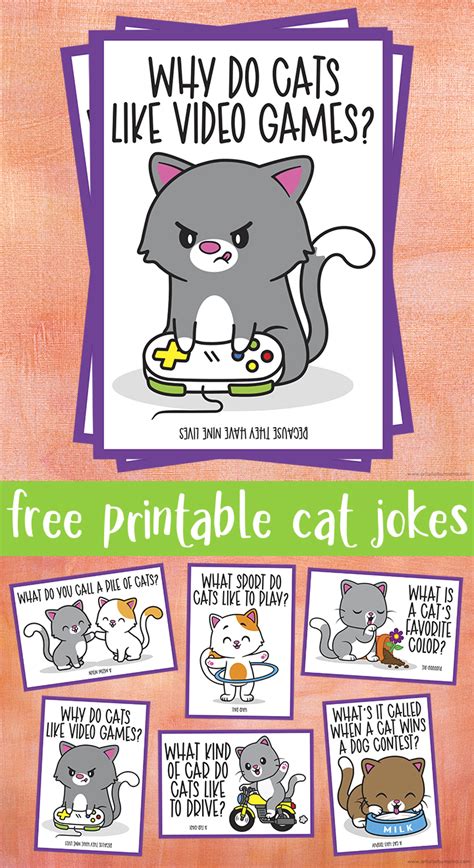 Free Printable Cat Jokes Artsy Fartsy Mama