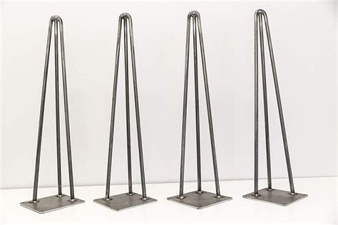 barn xo hairpin leg table leg set of 4 modern industrial 3 rod hairpin leg base 20 h end table