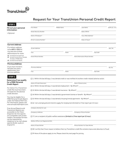 Free 13 Credit Report Forms In Pdf Ms Word