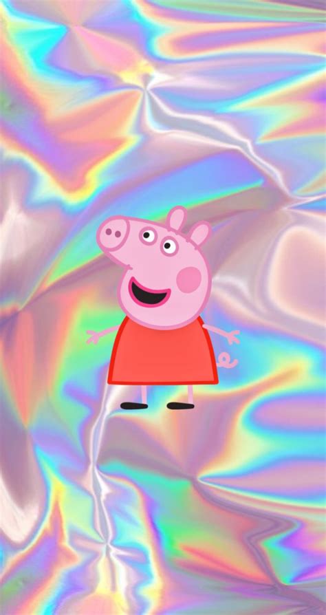 Peppa Pig Holographic Wallpaper Kolpaper Awesome Free Hd Wallpapers
