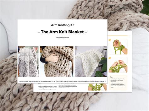 This method of knitting gained popularity during 2013 and 2014. Arm Knitting Kit - The Arm Knit Blanket | SimplyMaggie.com