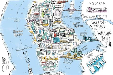 Detailed Street Map Of New York City Map Of World