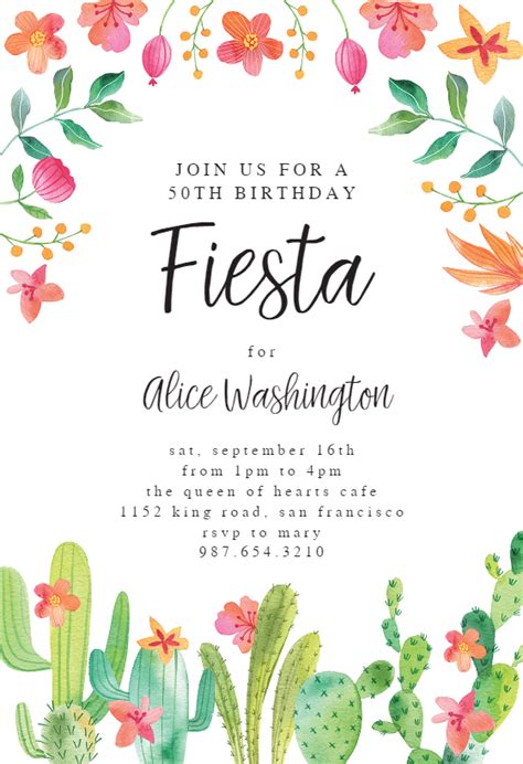 Fiesta Invite Template Free