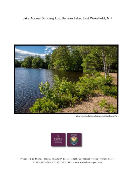 The Lake Access Lot Of Belleau Lake Wakefield New Hampshire By New