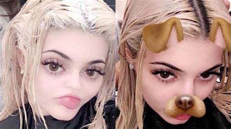 Kylie Jenner Goes Blonder Snapchats Herself Hilariously Practicing Her Spanish Entertainment