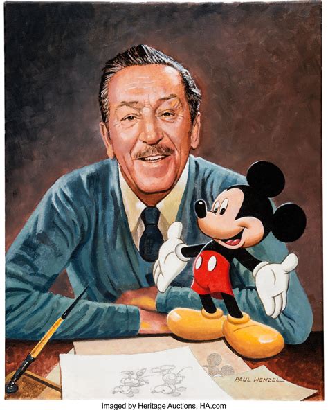 Walt Disney And Mickey Mouse Painting By Paul Wenzel Walt Disney