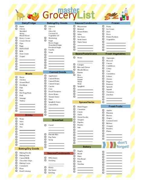 Grocery Store Templates Free Of 40 Printable Grocery