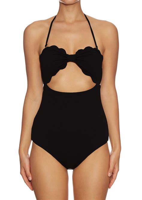 Solid Hollow Out Sexy Swimsuit Bellelily