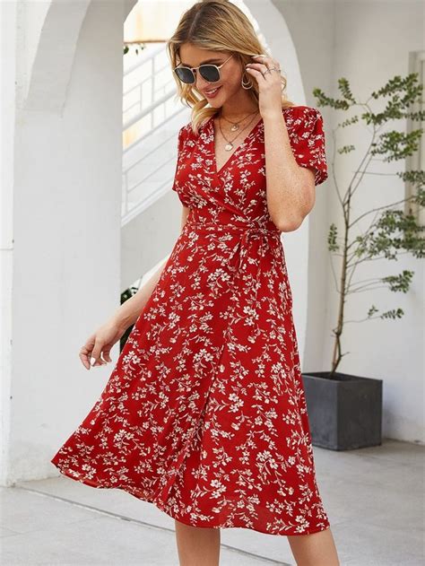 free returns free shipping on orders 49 floral print wrap belted dress women dresses at