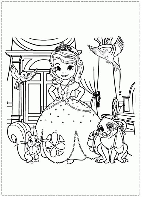 Sophie The First Coloring Pages Coloring Home