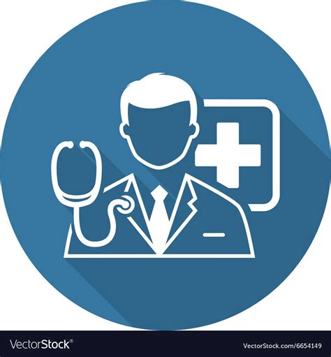 Doctor Consultation Icon Flat Design Royalty Free Vector