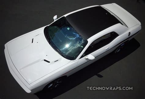 Vinyl Car Roof Wrap On Dodge Challenger By Technosigns In Flickr