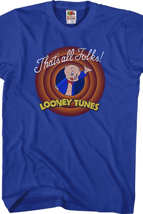 Thats All Folks Porky Pig Looney Tunes T Shirt