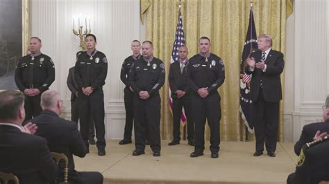 President Trump Presents The Public Safety Medal Of Valor Youtube