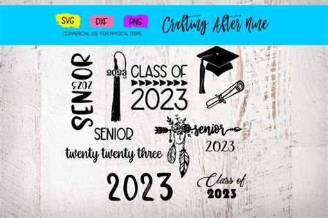 Senior 2023 Bundle Svg Class Of 2023 Svg Senior Mom 2023 Etsy Denmark
