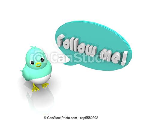 3d Bird Follow Me Please Please Follow Me Canstock