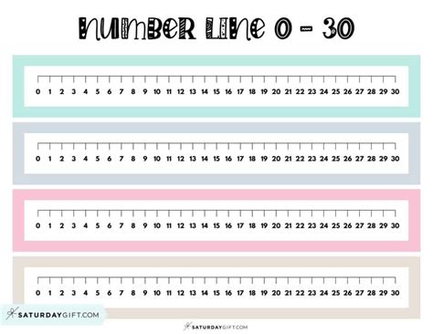 Number Line To 30 Printable