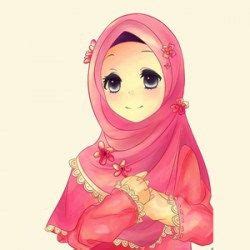 Wanita Hijab Cantik Kartun