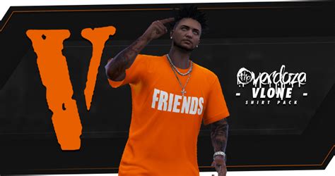 Vlone Oversized Tee Pack For Mp Male Gta5