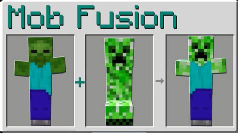 I Combined Mobs Together In Minecraft Mob Fusion Youtube