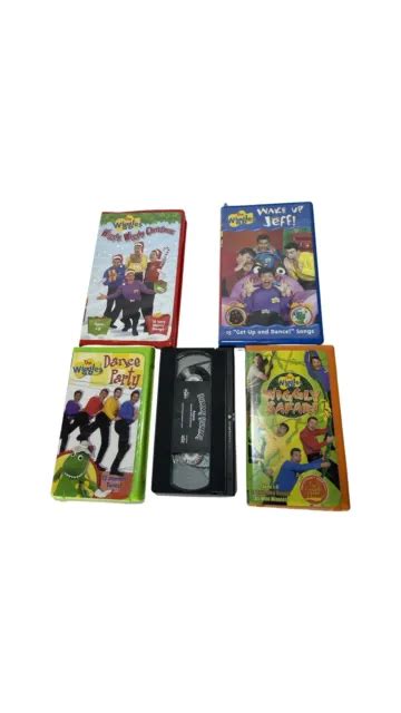 LOT OF The Wiggles VHS Tapes Wake Up Jeff Dance Party Yummy Yummy Safari PicClick CA