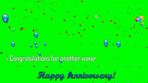 Happy Anniversary Green Screen Template Green Screen Anniversary