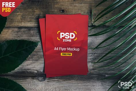 A4 Flyer Mockup Template Psd Download Psd