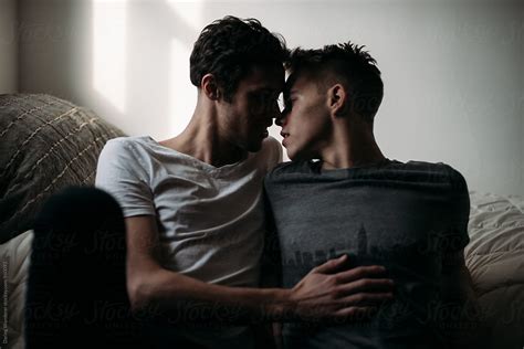Young Gay Couple In Bedroom By Stocksy Contributor Jess Craven