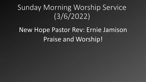 Sunday Morning Worship Service 3 6 2022 Youtube