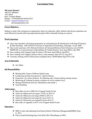 Anees Cv Current PDF