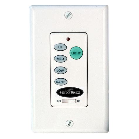 This is a small rectangular box with dip switches (a series of tiny buttons all set in one direction) and three to four wires. Shop Harbor Breeze Wall-Mount Ceiling Fan Remote at Lowes.com