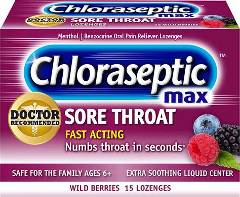 Chloraseptic Max Strength Sore Throat Lozenges Wild