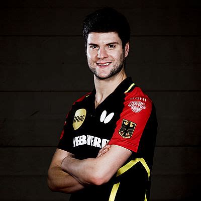 Dimitrij ovtcharov giving his absolute all in the training hall at borussia dusseldorf table tennis. Dimitrij Ovtcharov - tischtennis.de