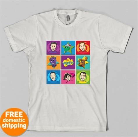 The Wiggles Sam Jeff Anthony Murray T Shirt Wiggle Fan Tee Youth