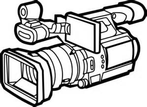 Black Outline Video Camera Clip Art at Clker.com - vector ...