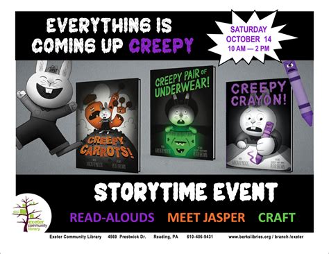 everything is coming up creepy storytime event berks county public libraries